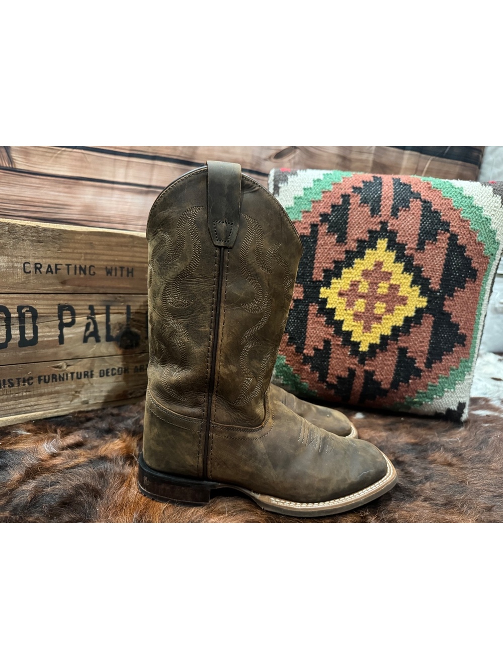 NEW Cody James Nash Western Boots Youth Size 6 D Women’s 7.5–8